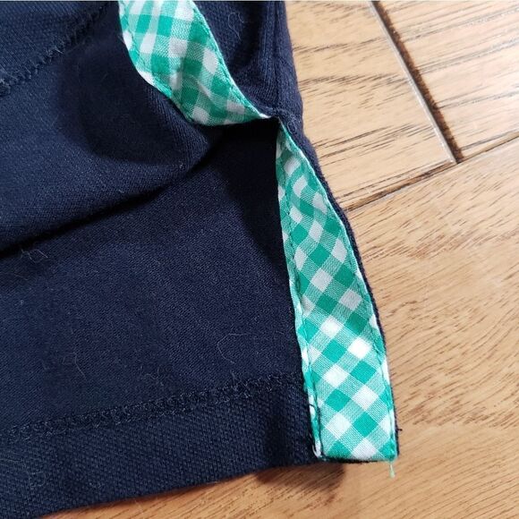 🔸️Talbots Blue & Red Cherry Print Short Sleeve Polo Top Medium - Picture 8 of 10